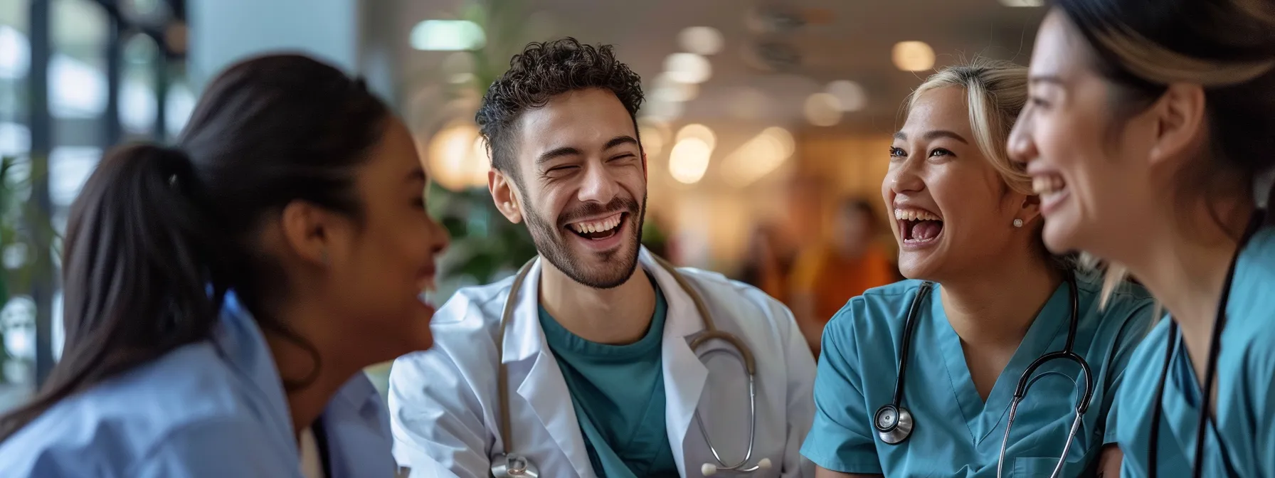 a group of people engaging with a healthcare provider through social media to improve their online presence and connect with patients.