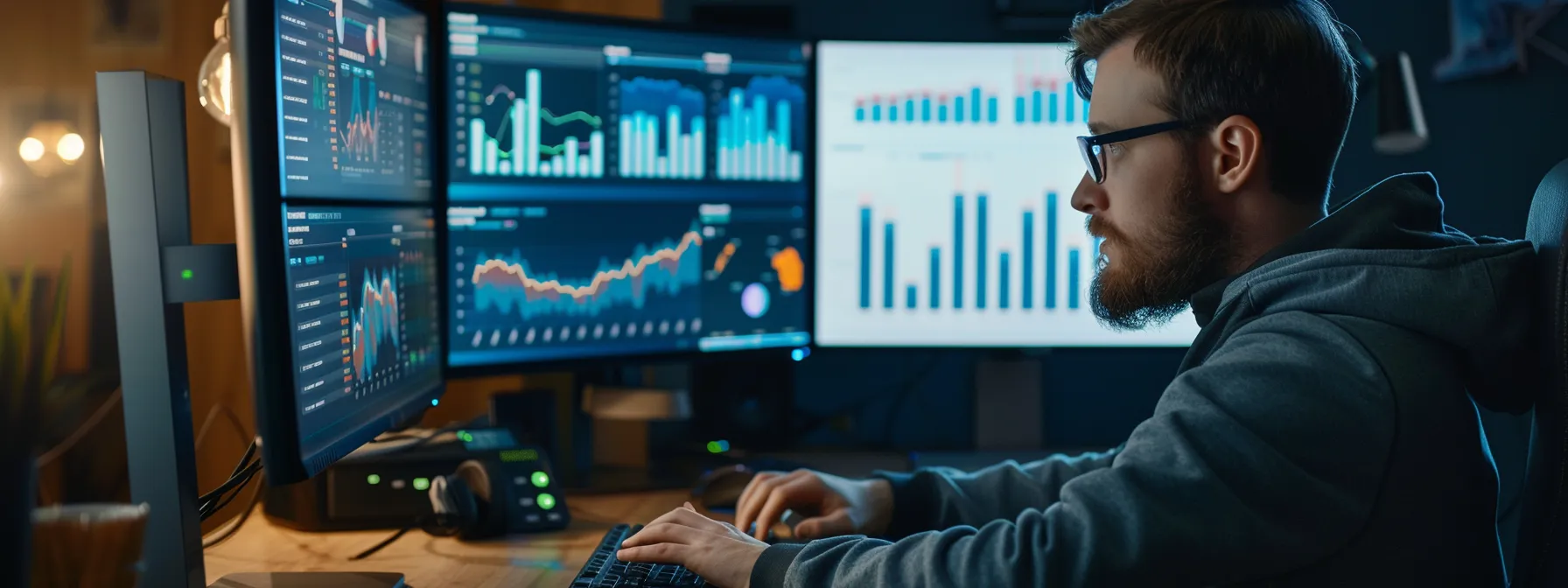 business analysts reviewing data charts on computer screens to optimize segmentation strategy.