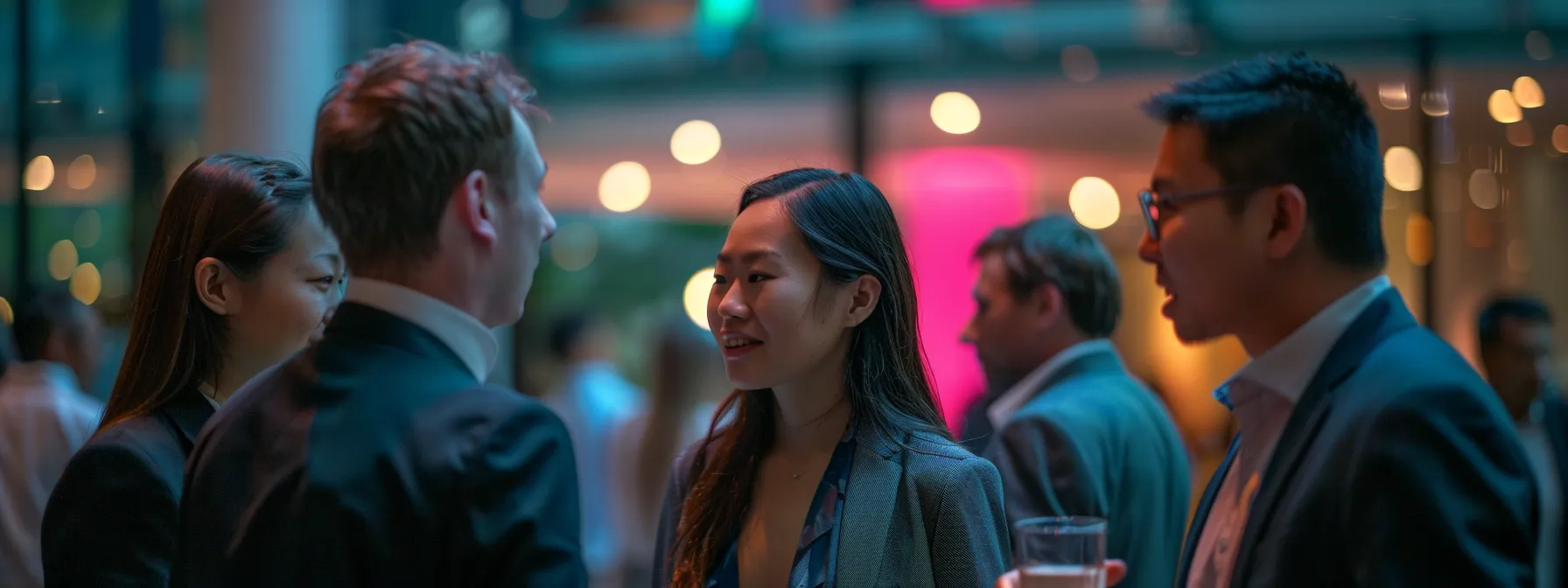 a group of people networking at a local event in melbourne.