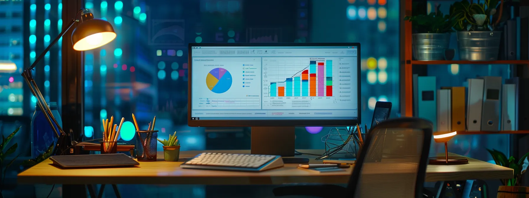 analyzing email marketing metrics on a computer screen.