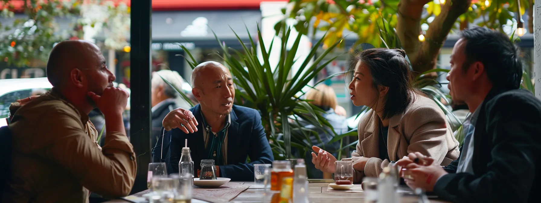 a group of individuals engaging in a lively discussion about personal brand development in melbourne.