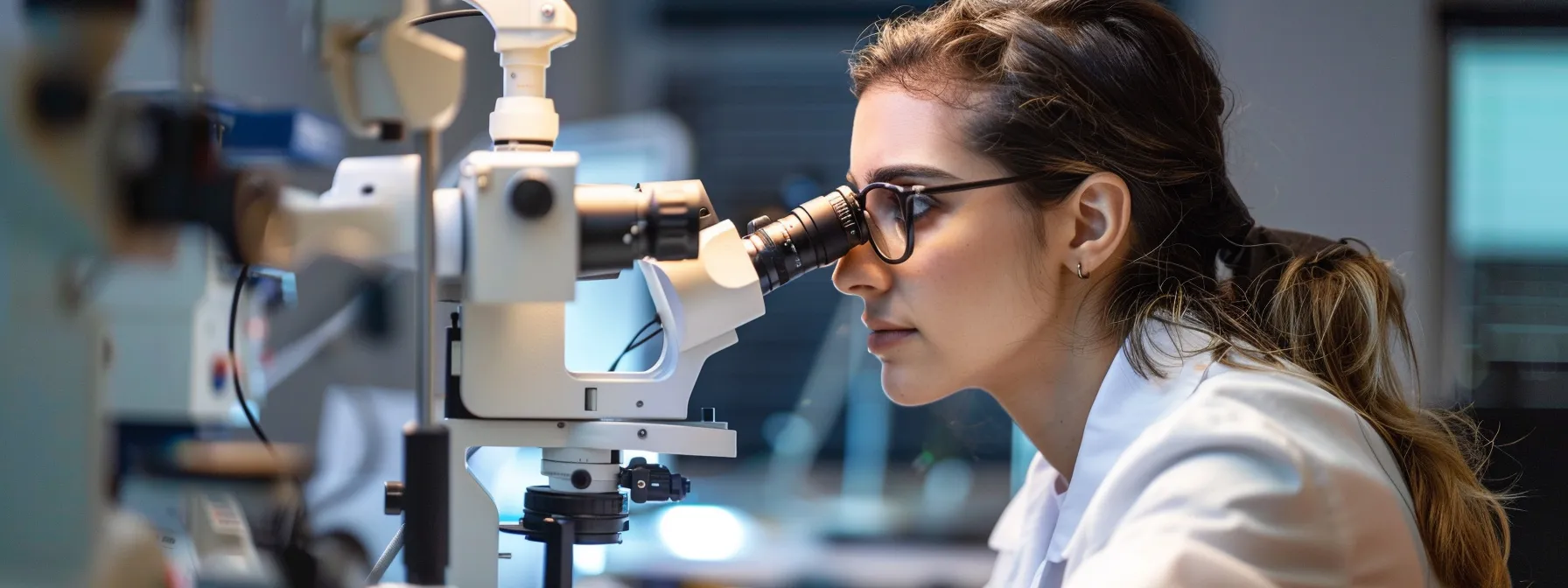 an eye care specialist using social media to connect with potential customers and strengthen online presence.