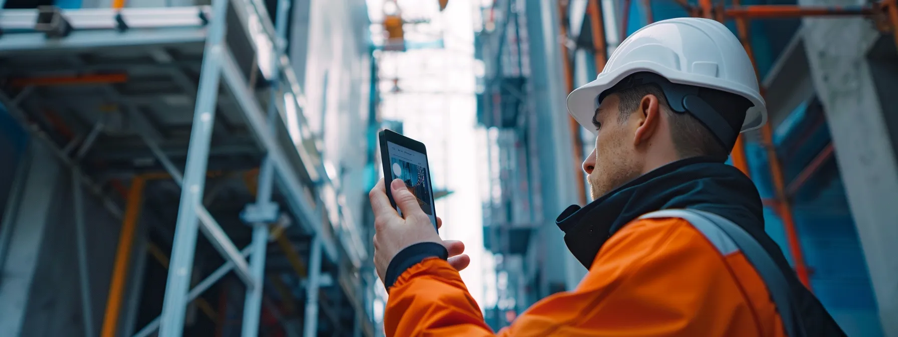 a contractor viewing a mobile-responsive website loading quickly on a smartphone screen.