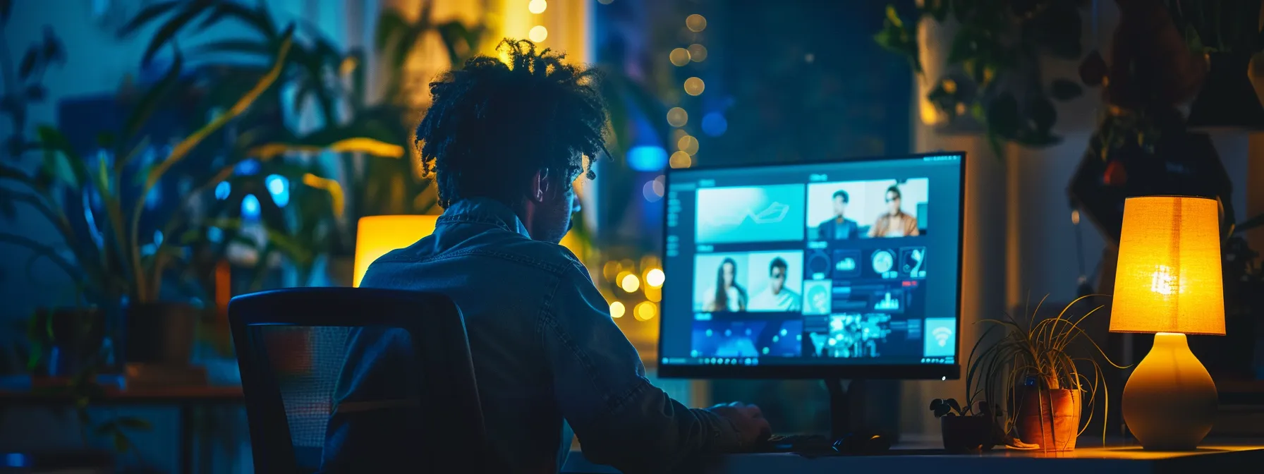 a person analyzing social media metrics on a computer screen.