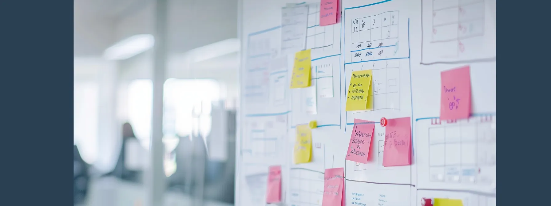 a person prioritizing tasks and creating a schedule on a whiteboard.