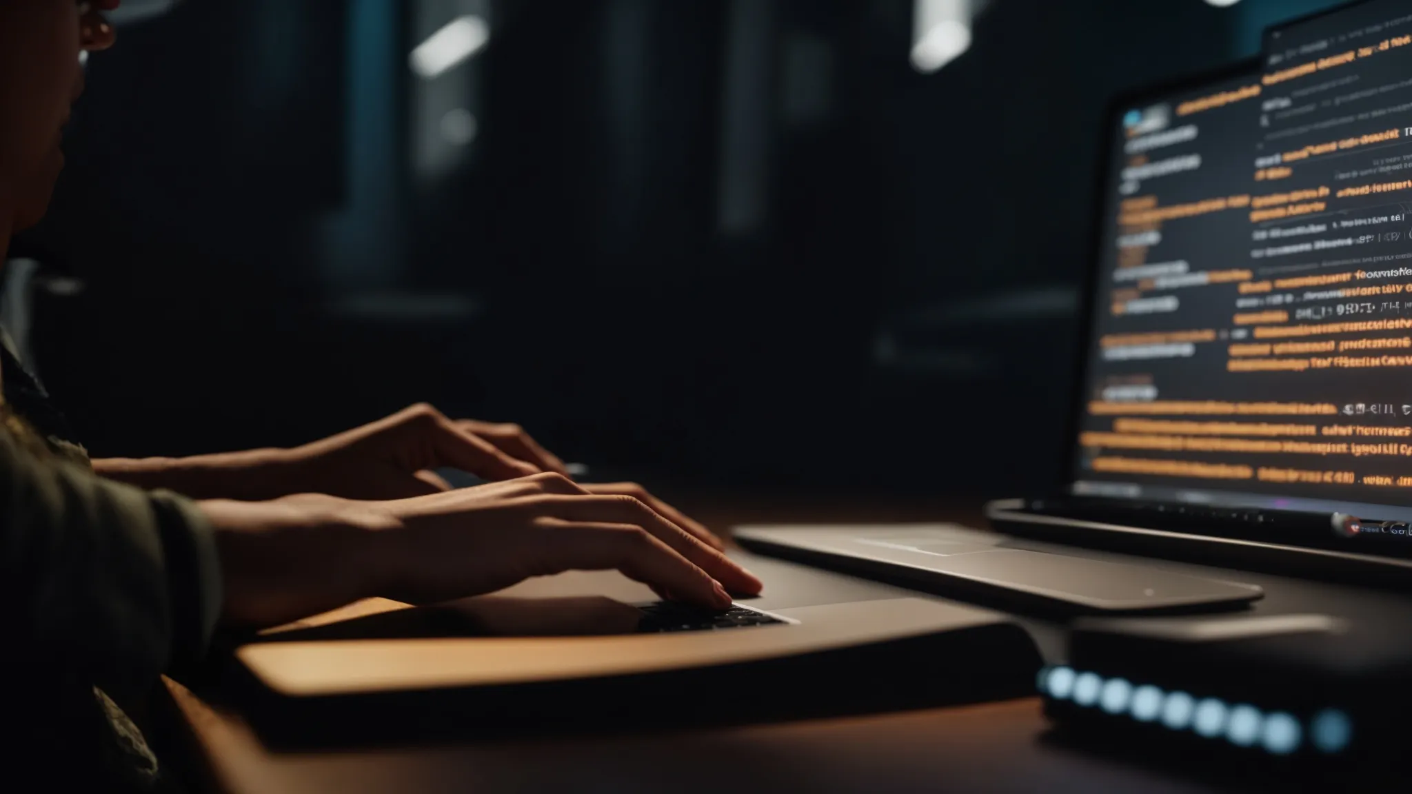 a person typing on a computer, creating personalized email content for different recipients.