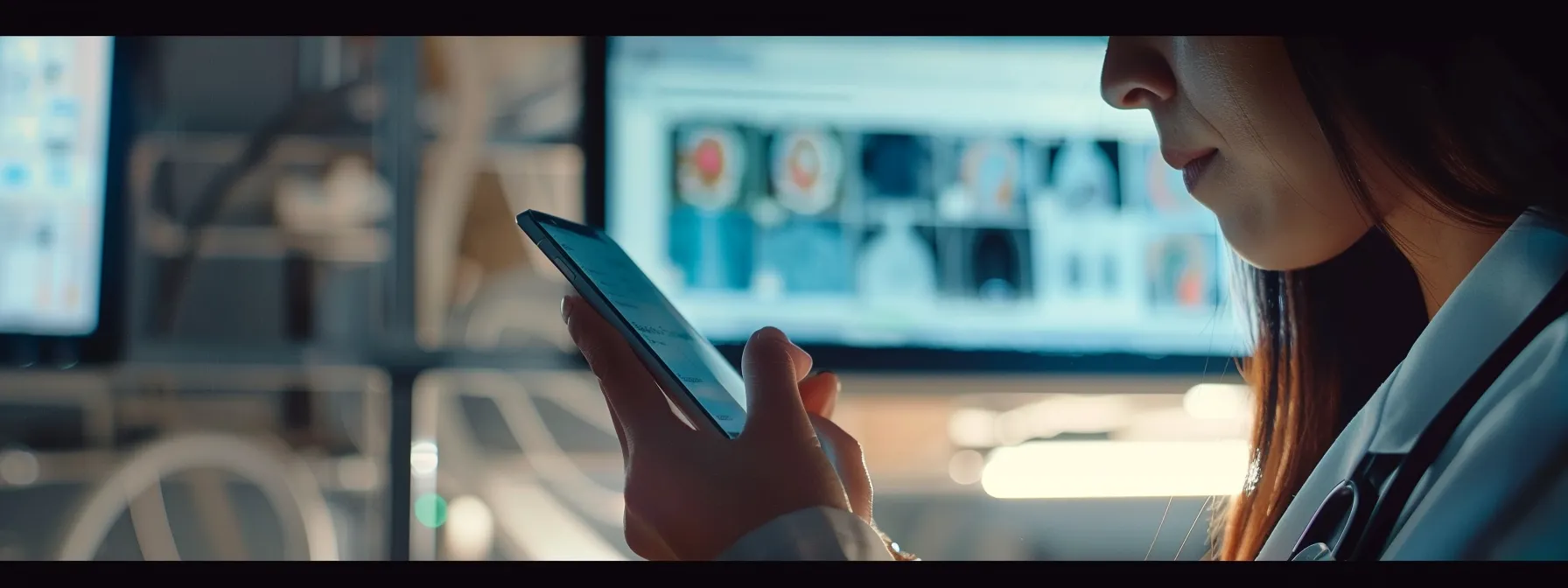 a person using a smartphone to access a medical website with a clean and easy-to-navigate design layout.