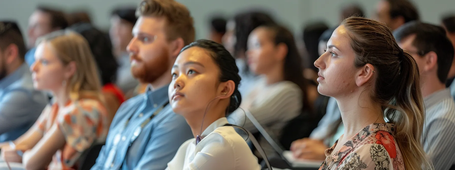 a group of people sitting in a classroom, listening attentively to a speaker at a workshop on digital personal branding in melbourne.