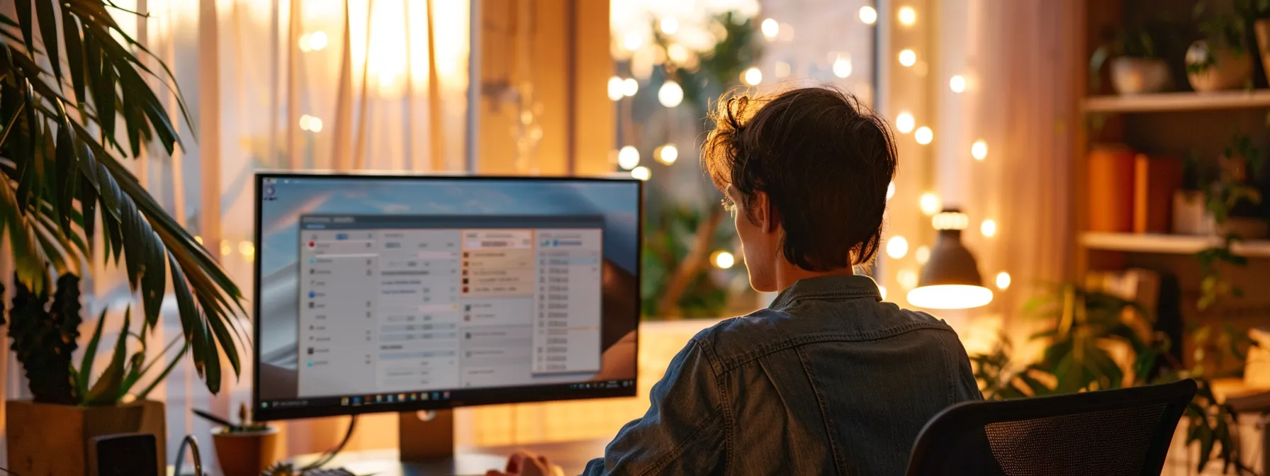 a person using a computer to customize their crm software for lead management.