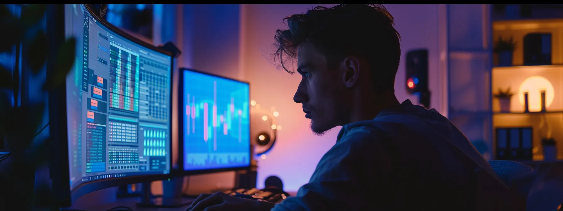 a person analyzing data on a computer screen and making adjustments to a keyword strategy.